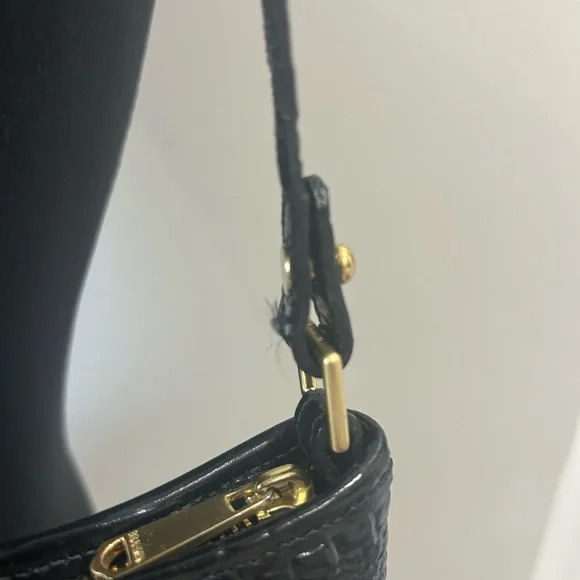 Brahmin Black Crocodile-Embossed Shoulder Bag - Picture 4 of 4